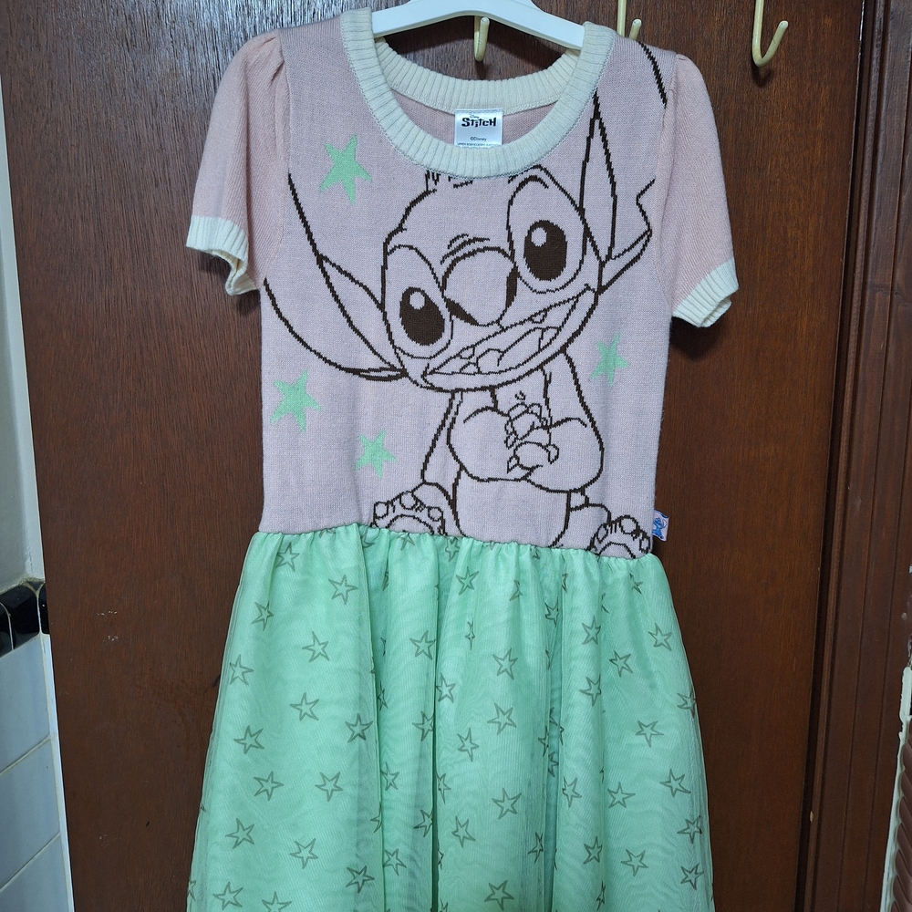 Disney Stitch Dress - Pink and Green